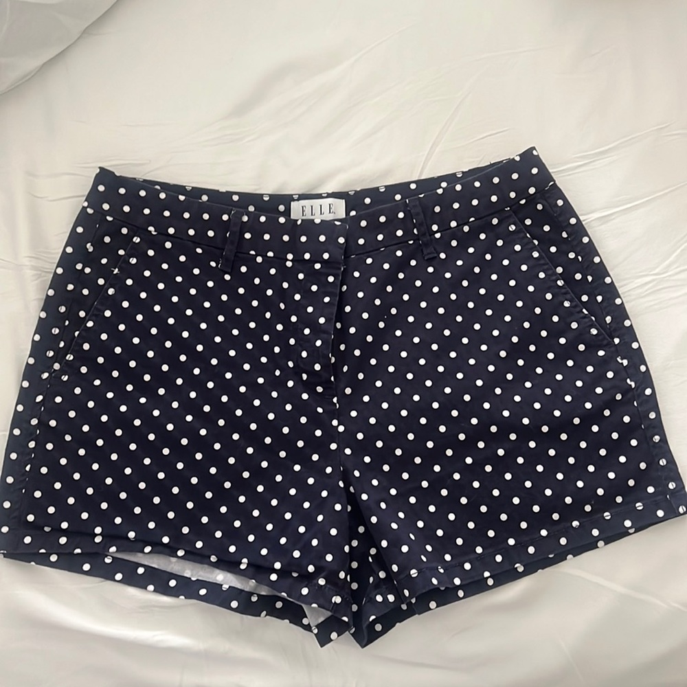 Elle navy polka dot shorts